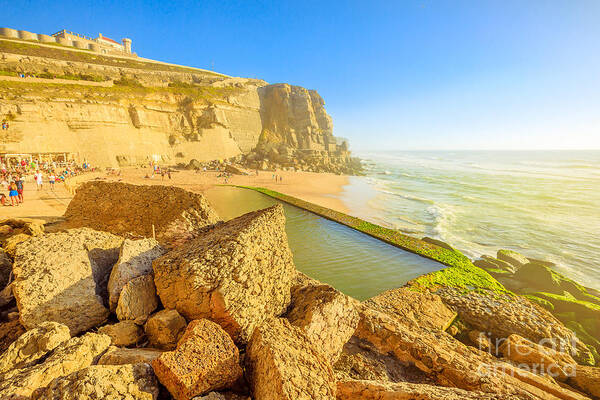 Portugal Poster featuring the photograph Pool of Azenhas do Mar by Benny Marty