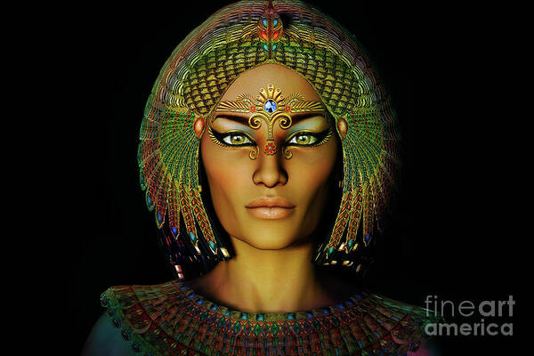 Queen Poster featuring the digital art Queen Of The Nile by Shadowlea Is