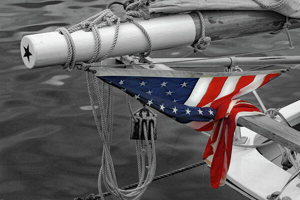 Flag Poster featuring the photograph Resting Flag by Jerry Griffin