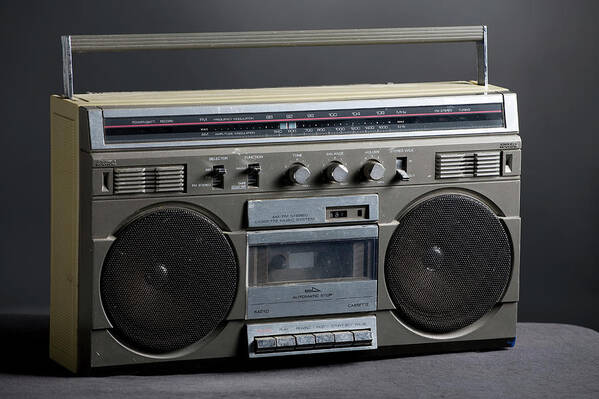 1980-1989 Poster featuring the photograph Retro Analog Boom Box by Timothy Hughes