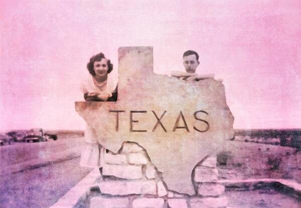 Affordable Poster featuring the photograph Retro Roadrip Texas by Judy Kennedy