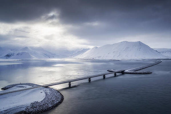 Road Poster featuring the photograph Road In Iceland by Andrea Auf Dem Brinke