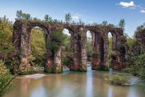 Europe Poster featuring the photograph Roman Aqueduct I by Elias Pentikis