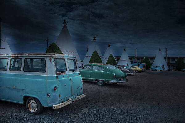 Route Poster featuring the photograph Route66 Tipi's by Darrell Foster