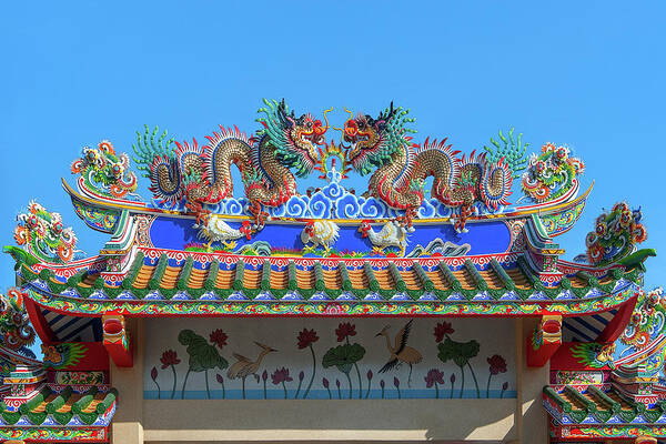 Scenic Poster featuring the photograph San Jao Phut Gong Dragon Gate DTHU0702 by Gerry Gantt