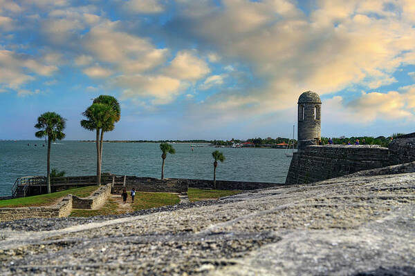 Estock Poster featuring the digital art San Marcos Fort In St Augustine by Laura Zeid