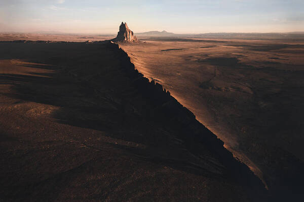 Atmosphere Poster featuring the photograph Shiprock by Witold Ziomek