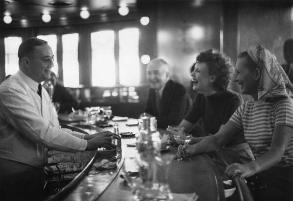 Cunard Line Poster featuring the photograph Ships Bar by Bert Hardy