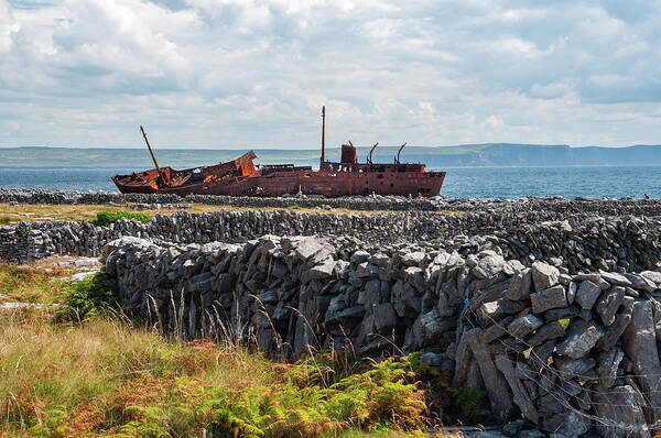 Shipwreck Poster featuring the photograph Shipwreck on Inisheer by Rob Hemphill