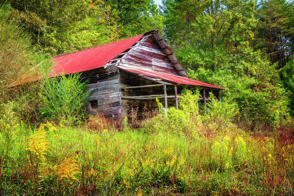 Appalachia Poster featuring the photograph Smoky Mountain Barn on an Autumn Afternoon by Debra and Dave Vanderlaan