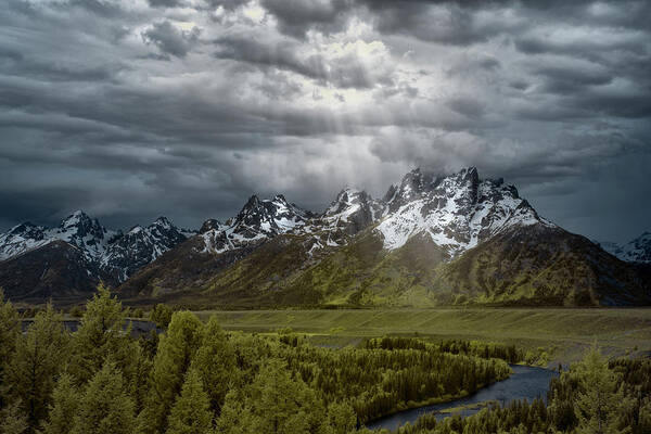 Tetons Poster featuring the photograph Snake River Tetons by Jon Glaser