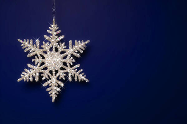 Hanging Poster featuring the photograph Sparkly Snowflake by Jhorrocks
