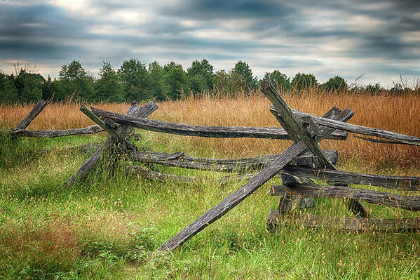 Split Poster featuring the photograph Split-Rail Fence by Travis Rogers
