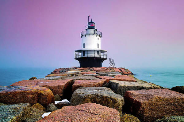 Tranquility Poster featuring the photograph Spring Point Light by Sarah Beard Buckley