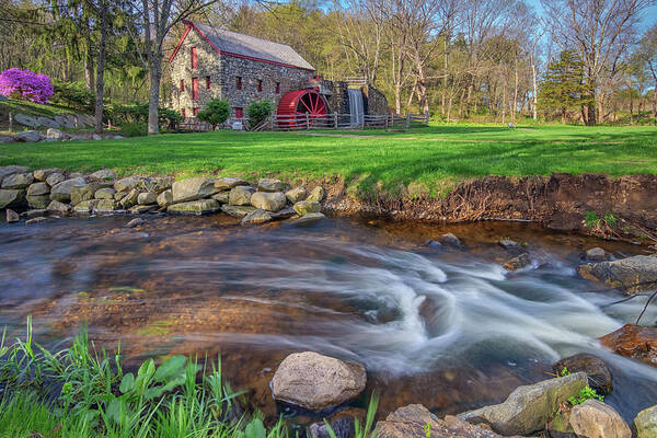 Grist Mill Poster featuring the photograph Springtime at the Grist Mill by Kristen Wilkinson