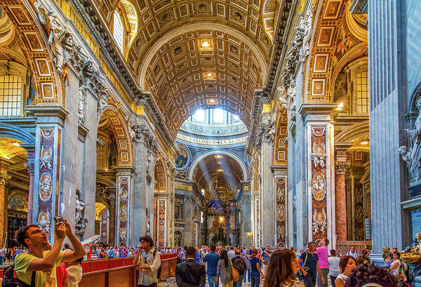 Saint Peter's St Peters Basilica Poster featuring the photograph St Peters Basilica by Darryl Brooks