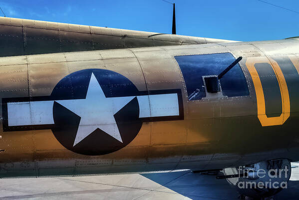 Jon Burch Poster featuring the photograph Star and Bar on a B-17 by Jon Burch Photography