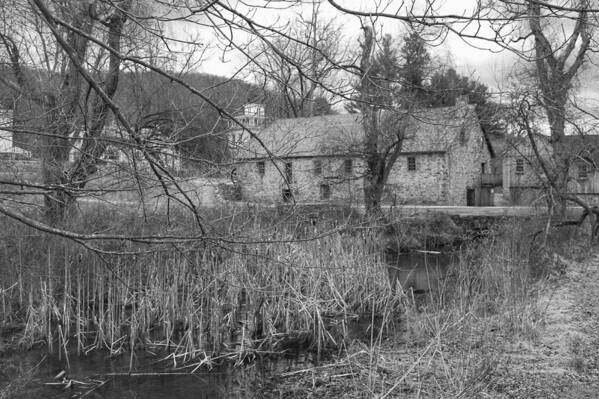 Waterloo Village Poster featuring the photograph Stone and Reeds - Waterloo Village by Christopher Lotito