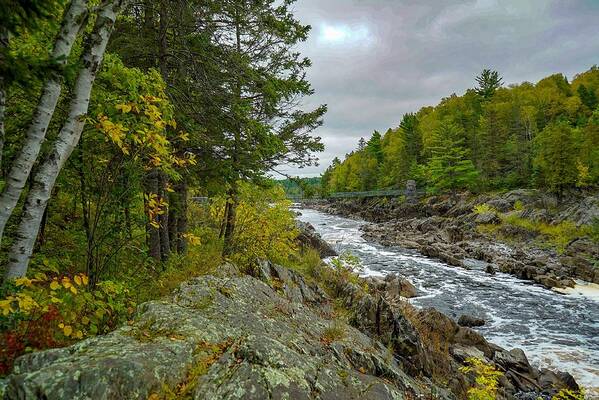Water Poster featuring the photograph Storm Clouds at Jay Cooke by Susan Rydberg