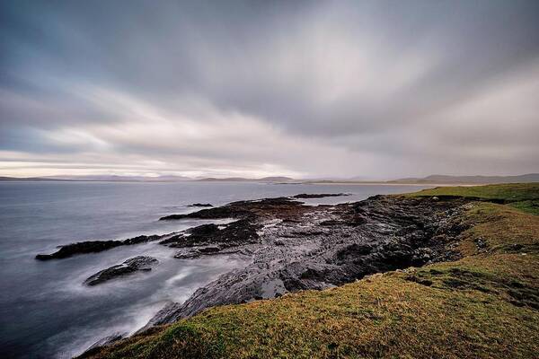 Landscape Poster featuring the photograph Stormy Sky Rolling In. Wild Atlantic Way, On The West Coast Of by Cavan Images