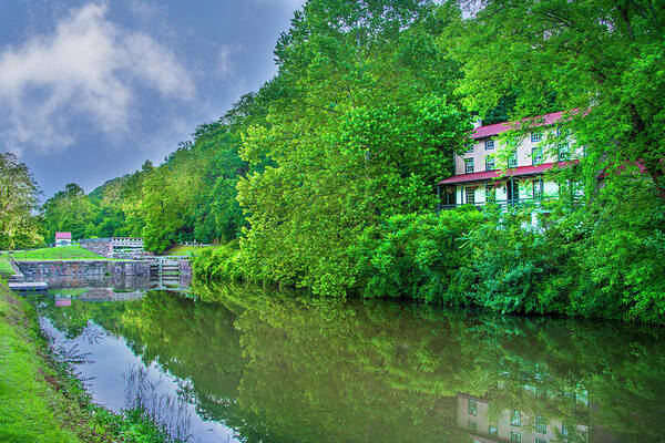 Summer Poster featuring the photograph Summer - The Schuylkill Canal - Mont Clare by Bill Cannon