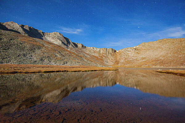 High Elevation Poster featuring the photograph Summit Lake Stars 1a by Al Hann