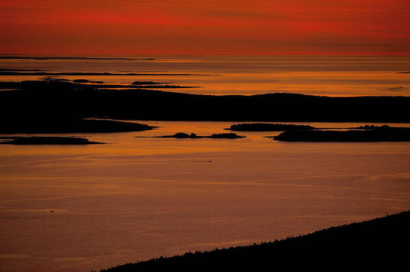 Maine Poster featuring the photograph Sunrise Cadillac Mountain by Tom Gresham