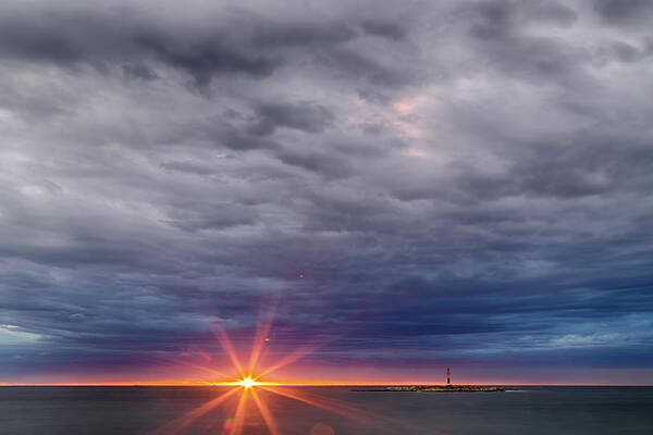 Quay Poster featuring the photograph Sunset on red lookout by Vivida Photo PC