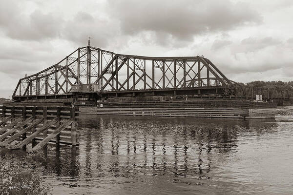Swing Bridge Poster featuring the photograph Swing Bridge Two by Phil S Addis