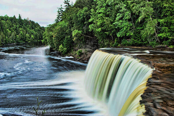 Waterfalls Poster featuring the photograph Tahquamenon Falls, Michigan by Bill Jonscher