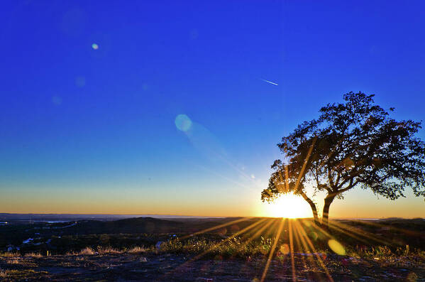 Scenics Poster featuring the photograph Texas Hill Country At Sunset by Bullcreekstudio.com