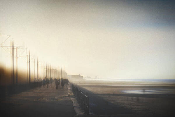 Seaside Poster featuring the photograph That Singular Moment When Today Turns Into Yesterday by Bruno Flour