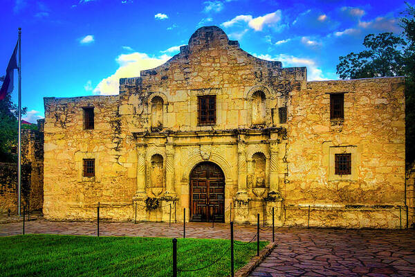 The Alamo Poster featuring the photograph The Alamo Mission by Garry Gay