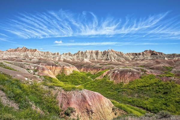 South Dakota Poster featuring the photograph The Badlands Loop by Chris Spencer
