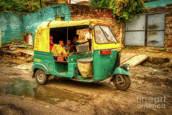 India Poster featuring the photograph The Bajaj Auto-rickshaw in India by Stefano Senise