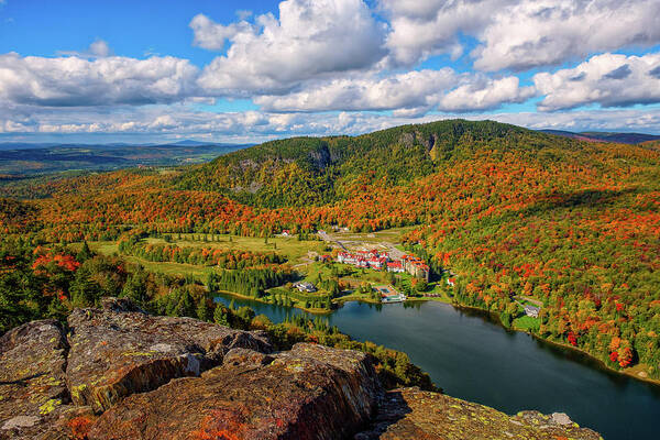 New Hampshire Poster featuring the photograph The Balsams Resort Autumn. by Jeff Sinon