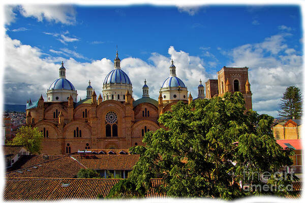 Spanish Poster featuring the photograph The Blue Domes Of Cuenca III by Al Bourassa