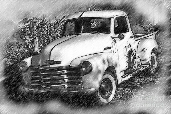 Classic-truck Poster featuring the digital art The Chevy Truck by Kirt Tisdale