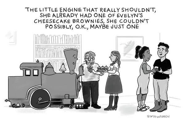 The Little Engine That Really Shouldn't Poster featuring the drawing The Little Engine by Sofia Warren