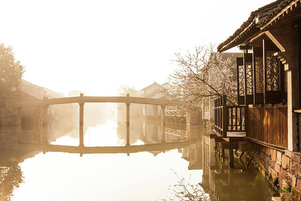 Dawn Poster featuring the photograph The Morning Of Wuzhen by Lacily Wu Presents