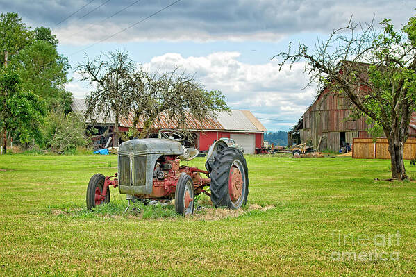 Harvest Poster featuring the photograph The Old Tractor by Craig Leaper