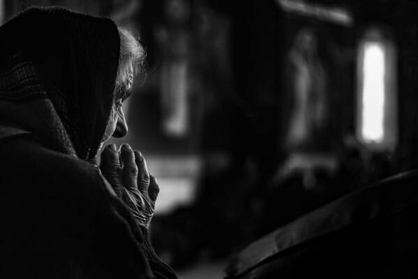 Pray Poster featuring the photograph The Prayer by Bogdan Caprariu