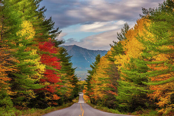 The Road To Katahdin Mountain Poster featuring the photograph The Road to Katahdin Mountain by Mark Papke