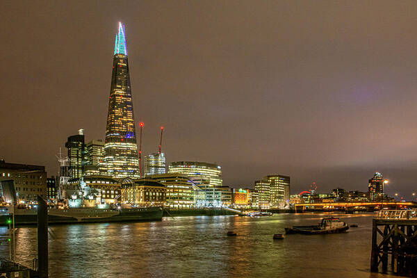 The Shard Poster featuring the photograph The Shard Building London by Douglas Wielfaert