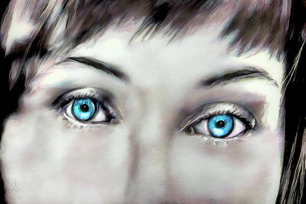 Eyes Poster featuring the digital art Thru Her Eyes by Pennie McCracken