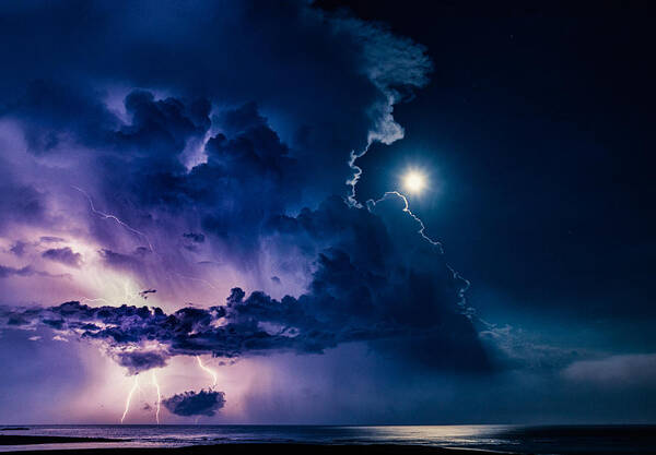 Thunderstorm Poster featuring the photograph Thundercloud Invasion by Takafumi Yamashita