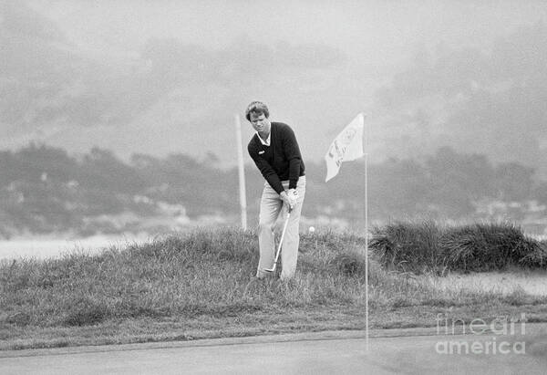 Putting Green Poster featuring the photograph Tom Watson Putting From The Rough by Bettmann