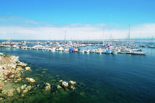 Motorboat Poster featuring the photograph Usa, California, Monterey, Marina by Medioimages/photodisc