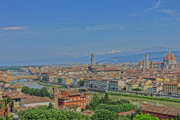 Duomo Poster featuring the photograph View of Duomo from Piazzele Michelangelo by Patricia Caron
