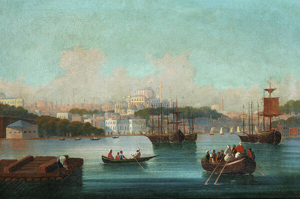 View Of Istanbul Poster featuring the painting View of Istanbul - 1 by 19th Century